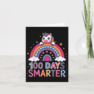 100 dagen slimmere eenhoorn outfit voor schoolfees kaart