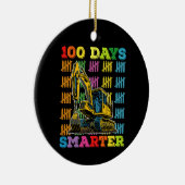 100 dagen slimmere graafmachine 100ste schooldag keramisch ornament (Rechts)