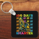 100 dagen slimmere graafmachine 100ste schooldag sleutelhanger (Voorkant)