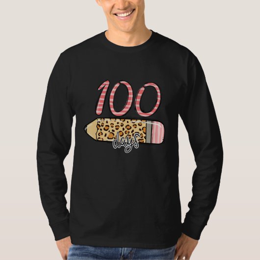 100 dagen slimmere leraar of student 100e dag van  t-shirt (Voorkant)