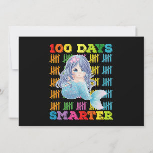 100 dagen slimmere zeemeermin 100e schooldag kaart