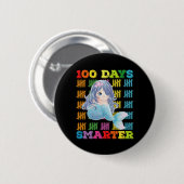 100 dagen slimmere zeemeermin 100e schooldag ronde button 5,7 cm (Voorkant /achterkant)