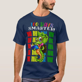 100 dagen Smarter School Kinder Seahorse Design T-shirt