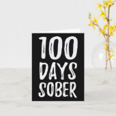 100 dagen Sober Gefeliciteerd obritiseerd Kaart (Gele Bloem)
