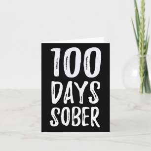 100 dagen Sober Gefeliciteerd obritiseerd Kaart