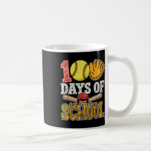 100 dagen softbal op school Grappig 100e dag Sport Koffiemok