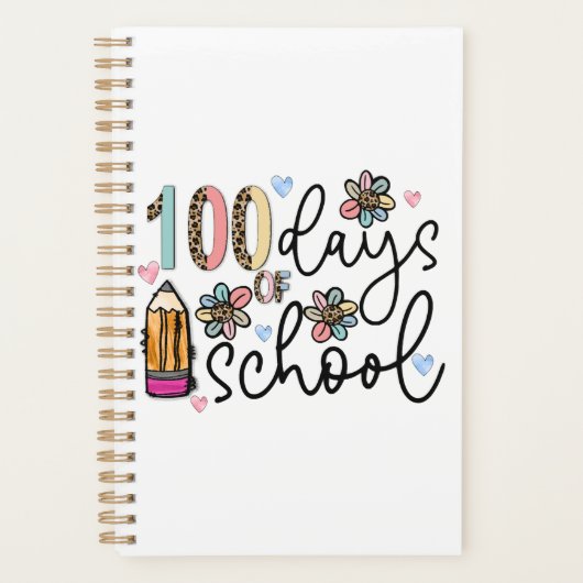 100 dagen sublimatie op school planner (Voorkant)