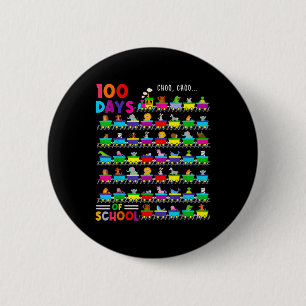 100 dagen trein met Kinder dieren 100 dagen school Ronde Button 5,7 Cm