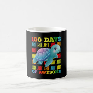 100 dagen van Awesome Turtle 100ste dag van school Koffiemok