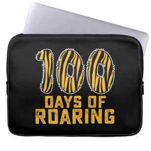 100 dagen van brullende tijger grappige 100e dag s laptop sleeve
