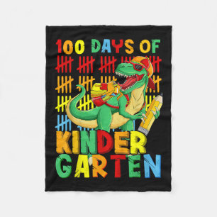 100 Dagen van de Dinosaurus van de kleuterschool 1 Fleece Deken
