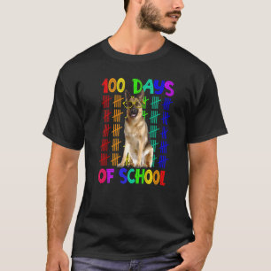 100 dagen van de Duitse schoolbril van Shepherd T-shirt