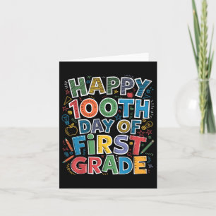 100 dagen van de eerste klas docent Kinder 100e Kaart