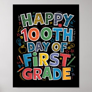 100 dagen van de eerste klas docent Kinder 100e Poster