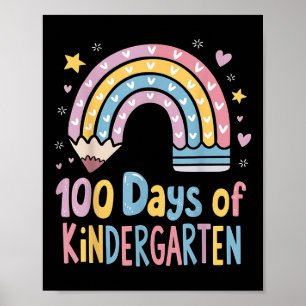 100 dagen van de kleuterschool Shirt meisjes 100e Poster