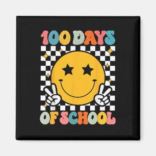 100 dagen van de school Groovy Smile Face Magneet