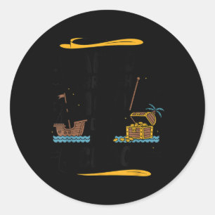 100 dagen van de school piratenschip 100t ronde sticker