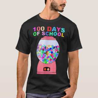 100 dagen van de schoolgumbalmachine voor kinderen t-shirt