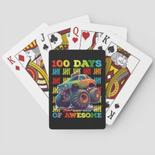 100 dagen van een geweldige monstertruck 100ste da pokerkaarten