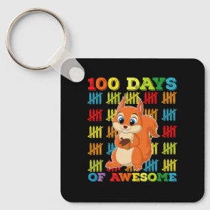 100 dagen van geweldige eekhoorn 100ste dag van sc sleutelhanger