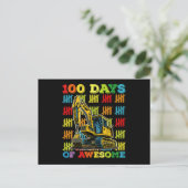 100 dagen van Geweldige graafmachine 100ste dag va Briefkaart (Staand voorkant)