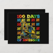 100 dagen van Geweldige graafmachine 100ste dag va Briefkaart (Voorkant / Achterkant)