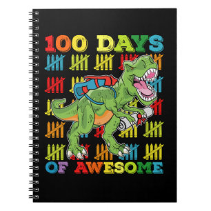 100 dagen van geweldige T Rex Dinosaur 100ste Scho Notitieboek