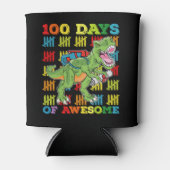 100 dagen van Geweldige T Rex Dinosaurus 100e Scho Blikjeskoeler (Voorkant)