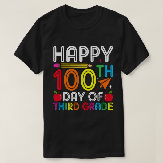 100 dagen van het derde leerjaar t-shirt (Design voorkant)