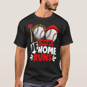100 dagen van het huis lopen honkbal 100 dagen op t-shirt