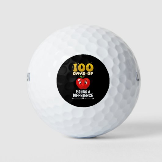 100 dagen van het maken van een verschil Apple Golfballen (Voorkant)