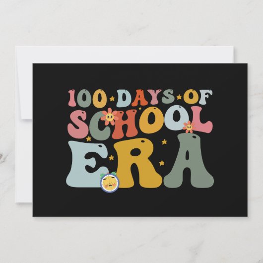 100 dagen van het schooltijdperk Groovy Leraar Kin Kaart (Voorkant)