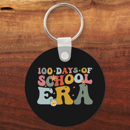 100 dagen van het schooltijdperk Groovy Leraar Kin Sleutelhanger (Voorkant)