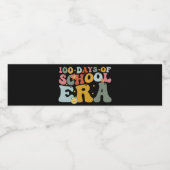 100 dagen van het schooltijdperk Groovy Leraar Kin Waterfles Etiket (Enkel label)