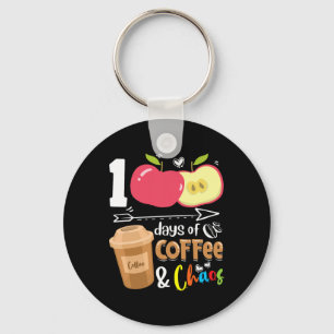 100 dagen van koffie amp; Chaos - 100th Day School Sleutelhanger
