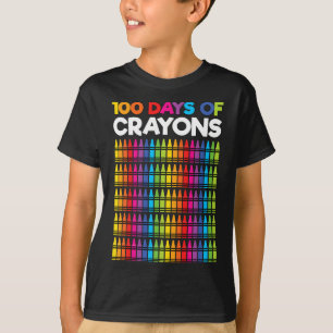 100 dagen van krijtjes voor meisjes Kinder 100ste  T-shirt