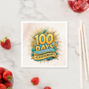 100 dagen van leerprestaties viering servet