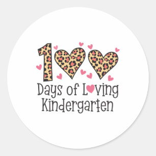 100 dagen van liefhebbend kinderarthart 100e dag v ronde sticker