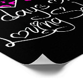 100 dagen van liefhebbende leerlinge-hartleraar poster (Hoek)