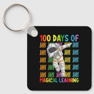 100 dagen van magisch leren astronautenschool sleutelhanger
