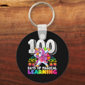 100 dagen van magisch leren dabbing eenhoorn cadea sleutelhanger (Voorkant)