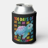100 dagen van magisch leren schildpad school blikjeskoeler (Blikje Voorkant)