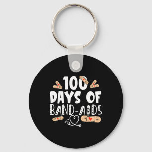 100 dagen van pleisters - school verpleegkundige 1 sleutelhanger