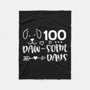 100 dagen van puppy puppy Schattige hondje gelukki Fleece Deken
