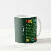 100 Dagen van School 100 Groene Dinosaurussen Lera Koffiemok (Voorkant rechts)