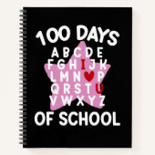 100 dagen van school alfabet 100e dag leraar notitieboek (Voorkant)