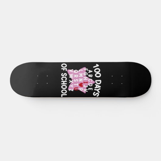 100 dagen van school alfabet 100e dag leraar skateboard (Horizontaal)