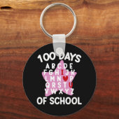 100 dagen van school alfabet 100e dag leraar sleutelhanger (Voorkant)