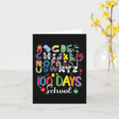 100 Dagen van School Alphabet Lore Abc's School Ko Kaart (Gele Bloem)