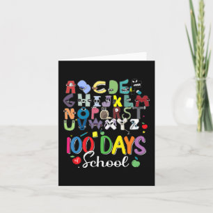 100 Dagen van School Alphabet Lore Abc's School Ko Kaart